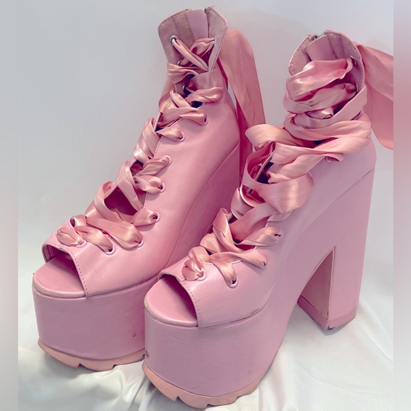 Y.R.U - Pink Ballet Bae Platforms - SIZE 7 Women’s - Picture 2 of 7